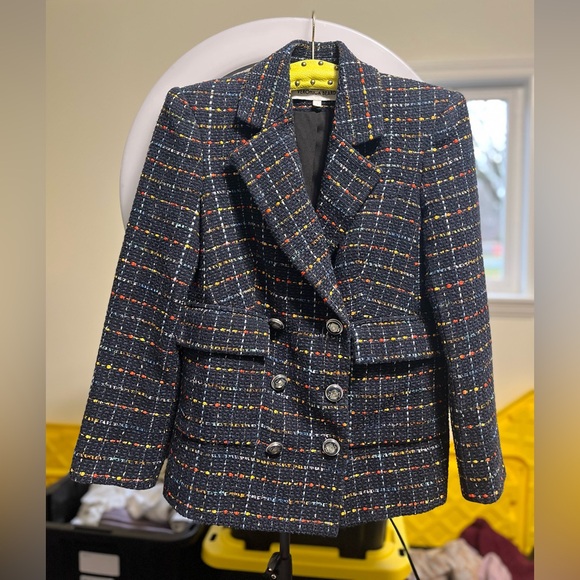 Veronica Beard Rumer Dickey Jacket Multicolor Tweed Blazer - Picture 5 of 16